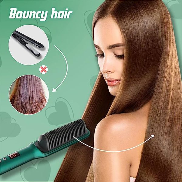 Electric Hair Straightener Comb for Black Hair - Men and Women