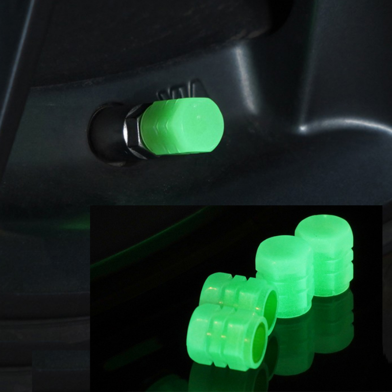 GlowDrive: أغطية صمامات الإطارات المضيئة - تعزز وجود سيارتك ليلاً